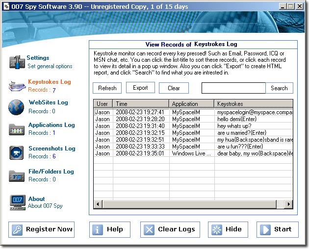 Casus Bilgisayar indir - Türkçe Keylogger Pc Takip