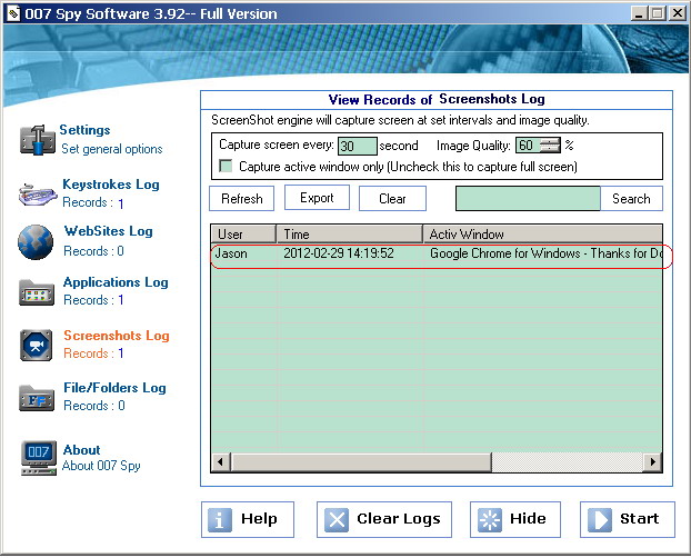 Logging Features